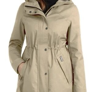 Hunter Women's Tan Hooded Trench Coat